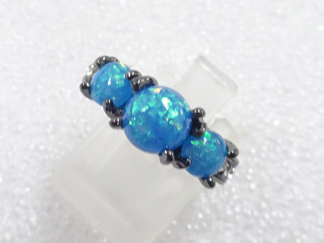 JAPANESE KIMONO / ANTIQUE COLORED STONE RING (SIZE 11)